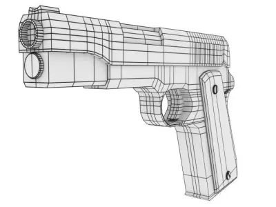 M1911 Pistol Low-poly 3D model