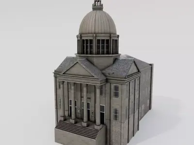 Saint Marks Church of Scotland Low-poly 3D model