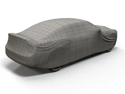 Car cover Low-poly 3D model