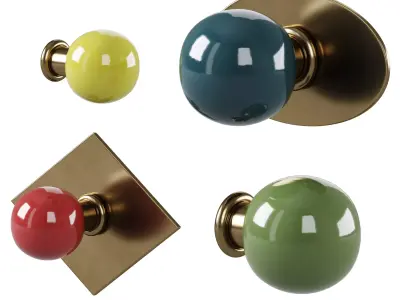 Glossy furniture handles by Matilda Goad 3D model