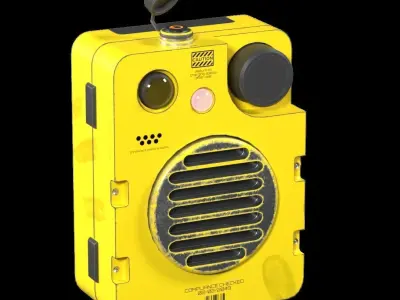 Radio Communications Device Low-poly 3D model