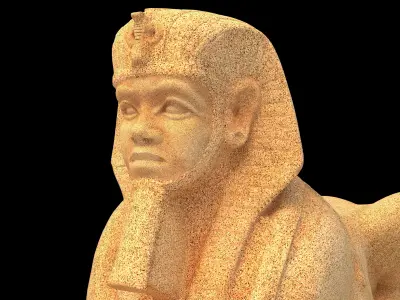 Ancient Egyptian Sphinx 4K Low-poly 3D model