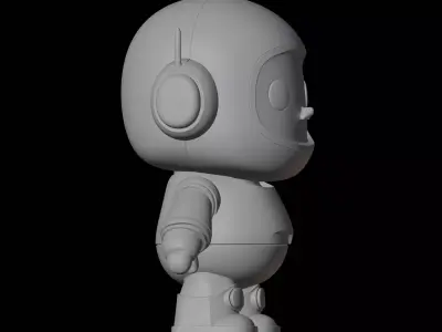 Chibi Robot Character Figure 3D print model