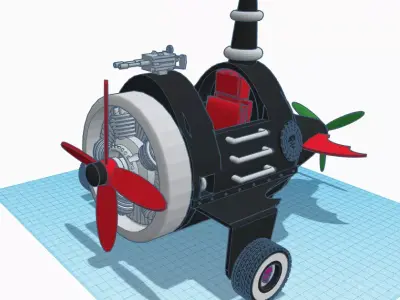 The Raven-Pulp Horror Themed Helicopter 3D print model