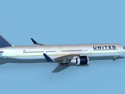 Boeing 767-400 United Airlines 3 3D model
