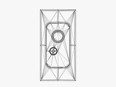 Industrial Door - Bulkhead Door - UE4 And UE5 Optimized Low-poly 3D model