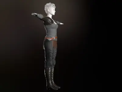 Female Survivor Outfit  Low-poly 3D model