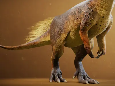 Psittacosaurus RIG  Low-poly 3D model