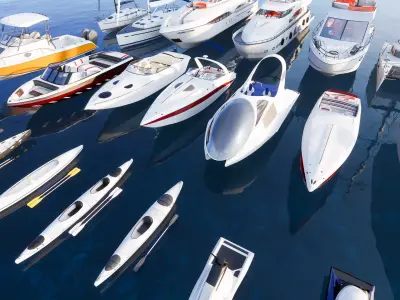 Yacht boat cruise collecttion 1 3D model