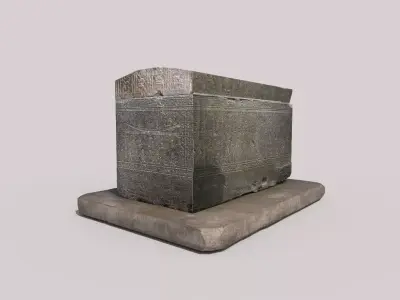 Egyptic Sarcophagus Low-poly 3D model