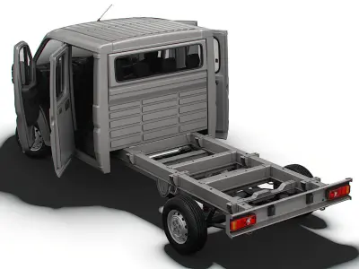 Peugeot Boxer Chassis Truck CrCab 4035WB HQInterior 2023 3D model