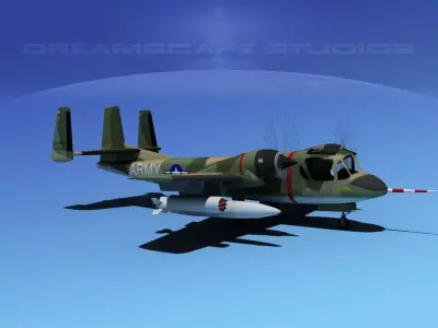 Grumman OV-1D Mohawk V08 3D model