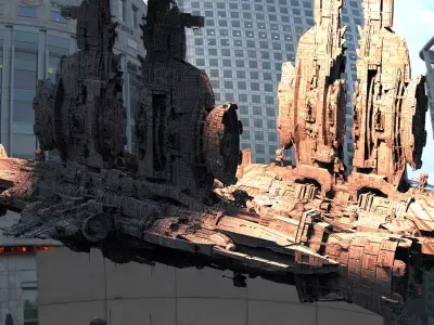 Alien Gunships Kitbash 2 3D model