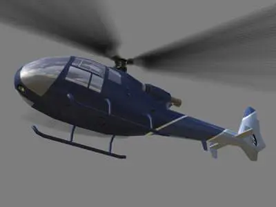 Gazelle V1 Helicopter Low-poly 3D model