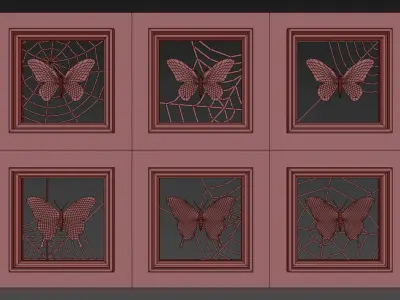 butterfly Poly color 3D model