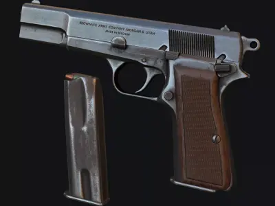 Browning HP Free low-poly 3D model