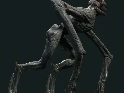 A Quiet Place 2 - Alien Low-poly 3D model