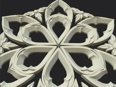 Gothic ornaments 46 Low-poly 3D model