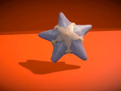 Cartoon Starfish Low-poly 3D model