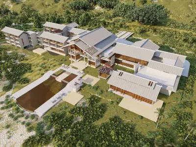 Hotel Beach-Hotel Beach Resort 3D model