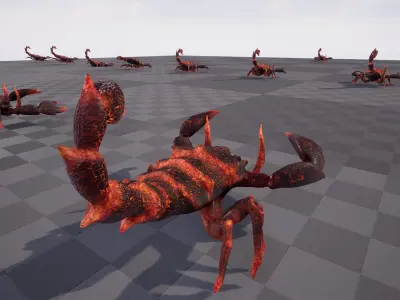 Hell scorpio low-poly game engine ready 3D model Low-poly 3D model