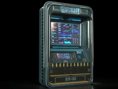 Sci-Fi ATM Free 3D model