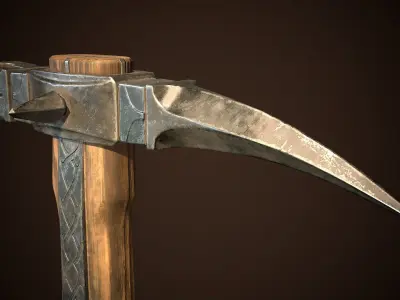 Bec de corbin  01 Low-poly 3D model