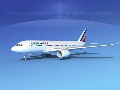 Airbus A350-800 AirFrance 3D model