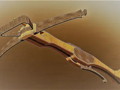 medieval micro crossbow 3D model