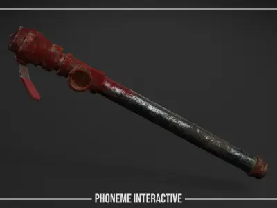 Rusty Metal Pipe - Game Ready Prop with 4K PBR Textures Free low-poly 3D model