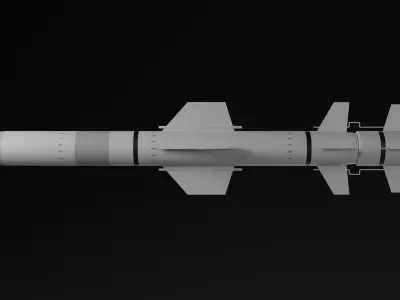 RGM-84 Harpoon Low Poly Game Ready Free low-poly 3D model