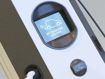 Car Charging Station 3D model