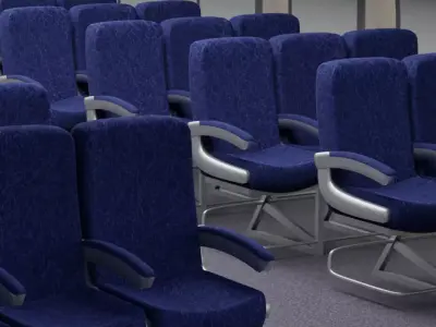 Airplane Cabin Low-poly 3D model purchase