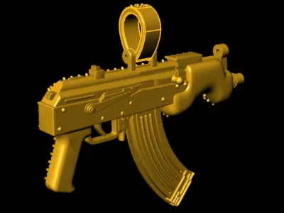 Gun Necklace 3D print model