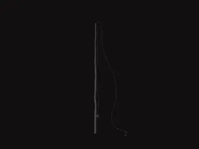 Medieval Fishing Rod Low-poly 3D model