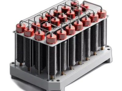 Modular Industrial Electronic Component Low-poly 3D model