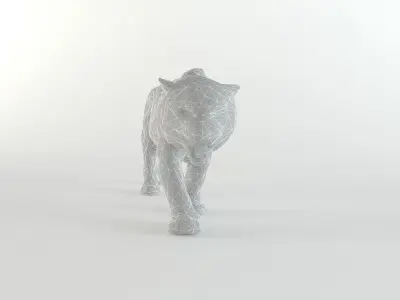 Tiger Low poly Mammal Wild Africa Lion Lowpoly  Low-poly 3D model