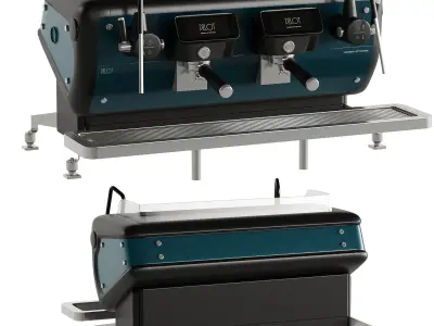 Coffee Makers Set 6 Commercial Set 2 Low-poly 3D model