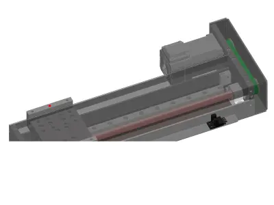 Single Axis Robot - Linear Actuator Size 3D model