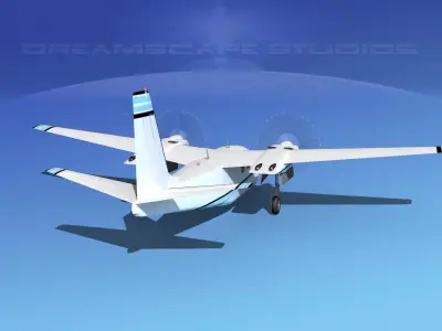 Aero Commander 500 V08 3D model