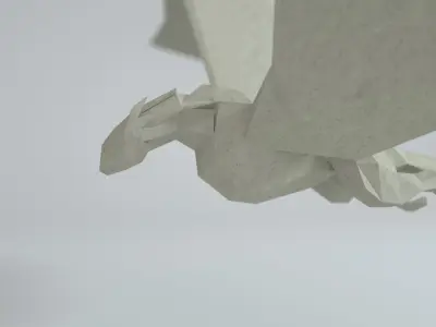 Low Poly Paper Dragon Low-poly 3D model