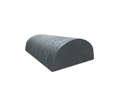 Semi Circle Plane Hangar Low-poly 3D model