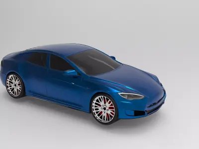 Tesla Model Y 2022 Low Poly 3D Racing and Standard Car Free 3D model