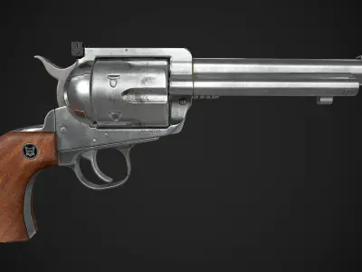 Blackhawk Magnum Low-poly 3D model