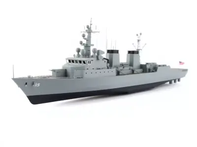 Stealth Gray Battleship model pack Low-poly 3D model
