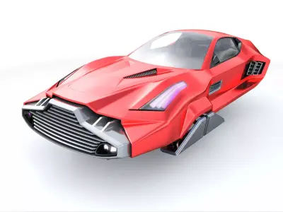 Hover sport car 3D model