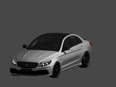 Mercedes C63 S Rigged  Free 3D model