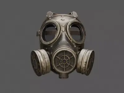 Vintage Military Gas Mask 3D model
