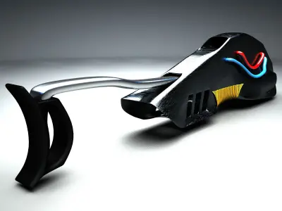 Space grenade gun Low-poly 3D model