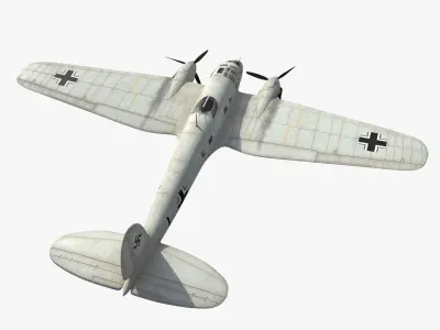Heinkel He 111 L Low-poly 3D model